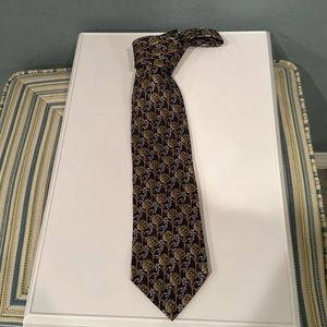Brand- Ermenegildo Zegna, Style- tie, Color- Green/purple print